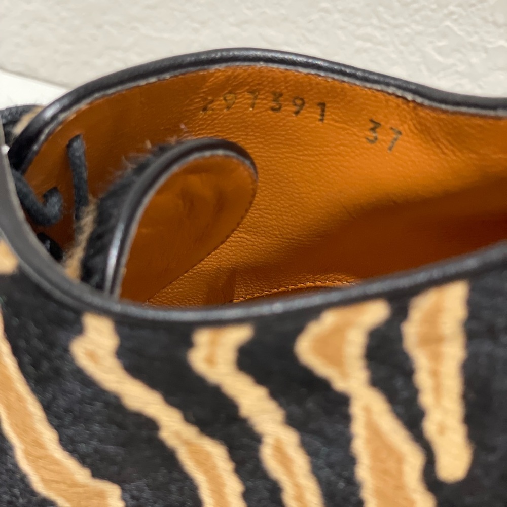 Gucci Betty Zebra Pony Hair Lace-up Booties - Picture 9 of 11
